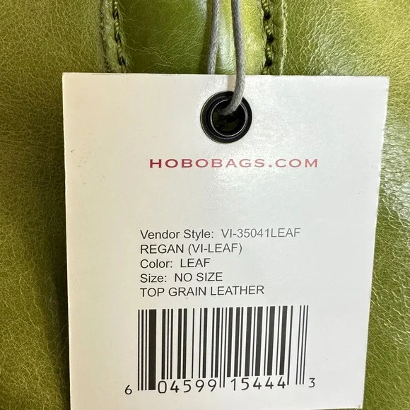Hobo The Original Regan Top Grain Leather Tote Bag Leaf Green VI-35041LEAF NEW - Picture 6 of 9